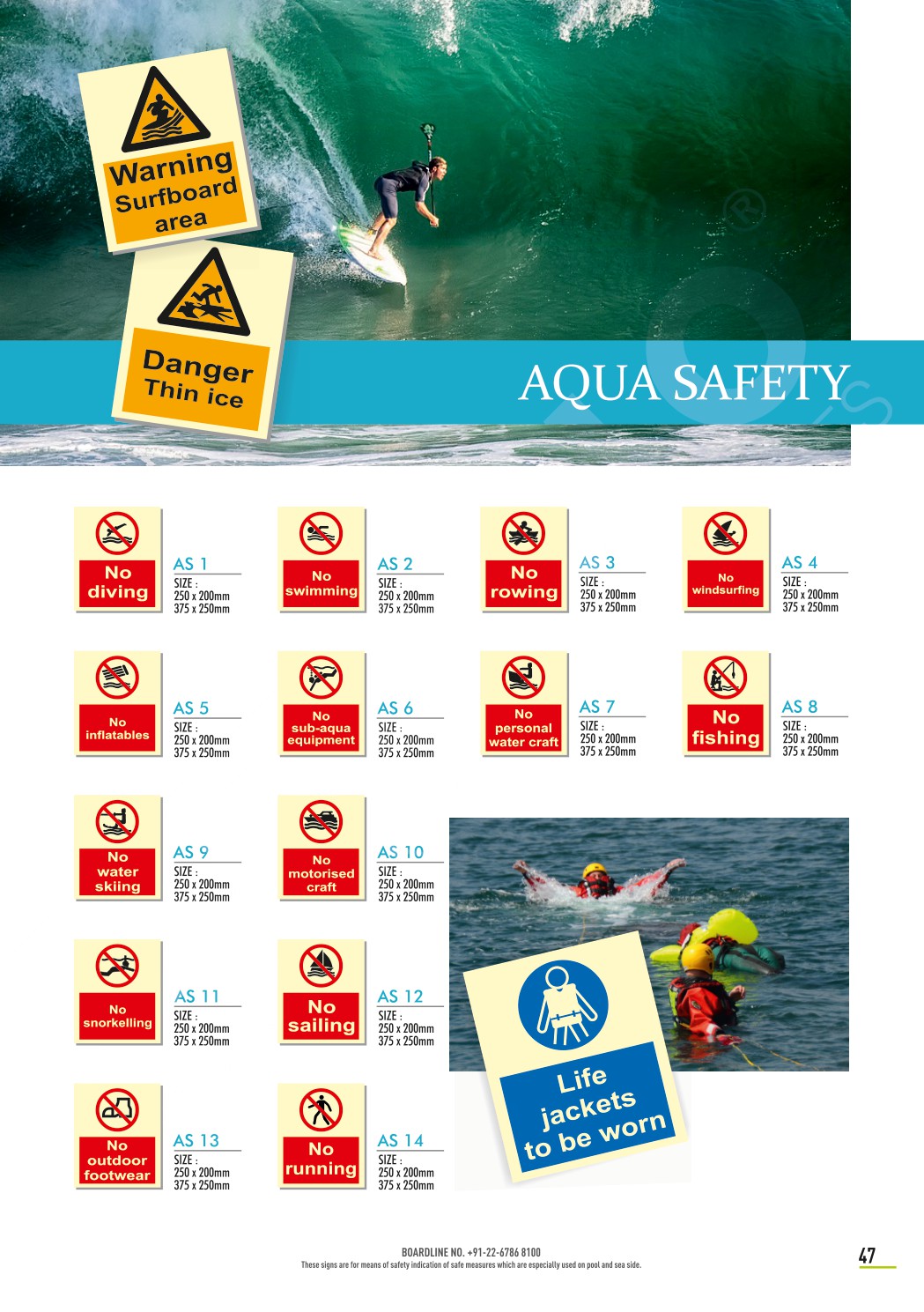 Aqua Safety catalog page 1