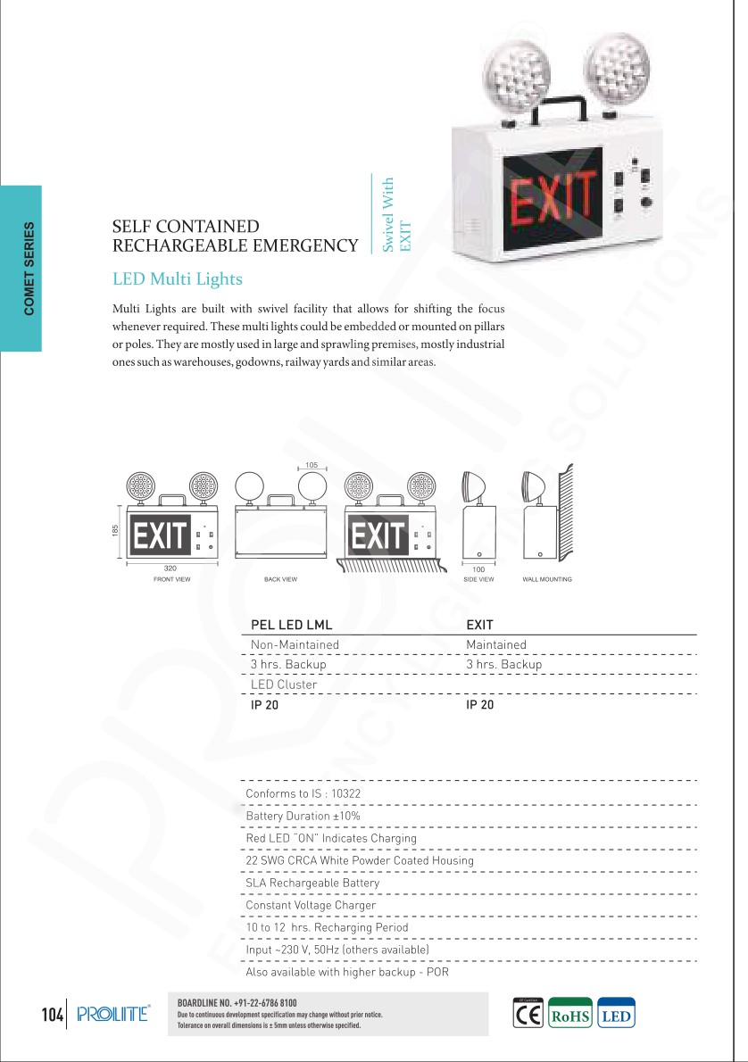 Emergency Beam Light LED LML catalog page 1
