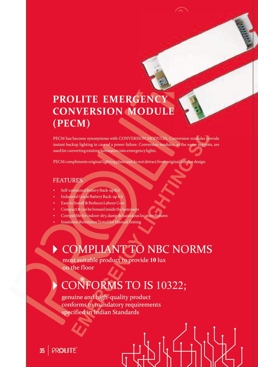 PEL Emergency Conversion Module catalog page 2