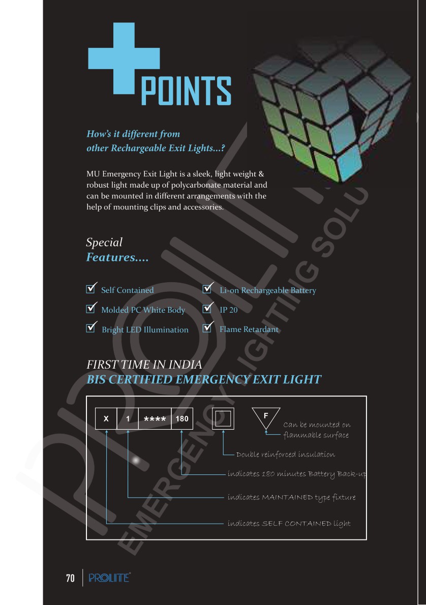 Egress Light LED E/M(S) MU (RM) catalog page 2