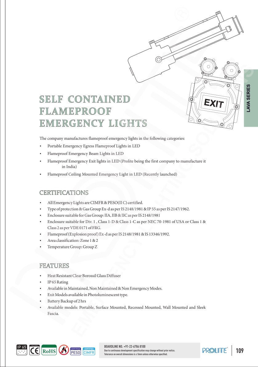 Explosion Proof Exit Light LED E/M/NM/FP/P catalog page 1