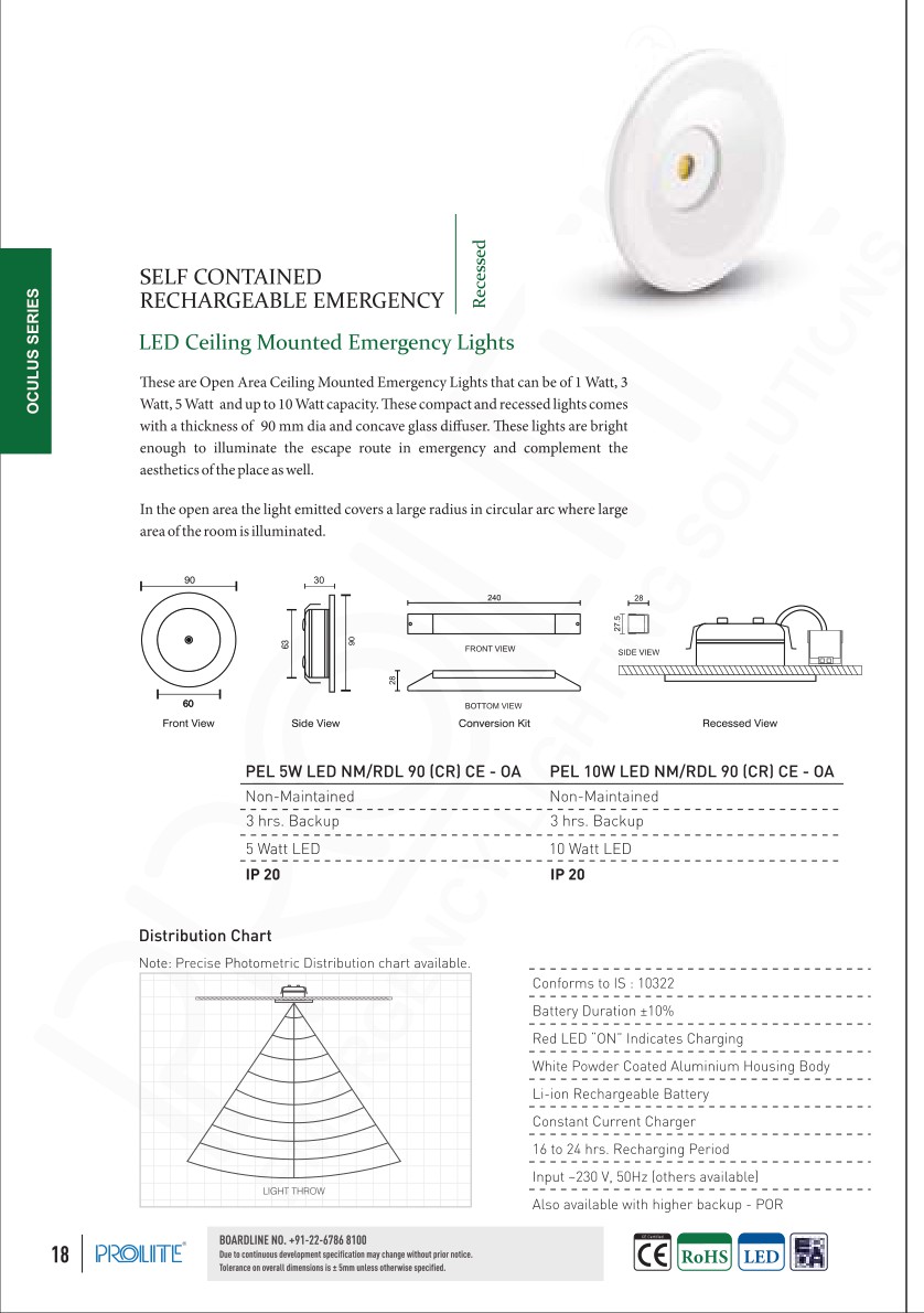 Down Lighter 1 W LED NM/RDL 90 (CR) CE - OA catalog page 2