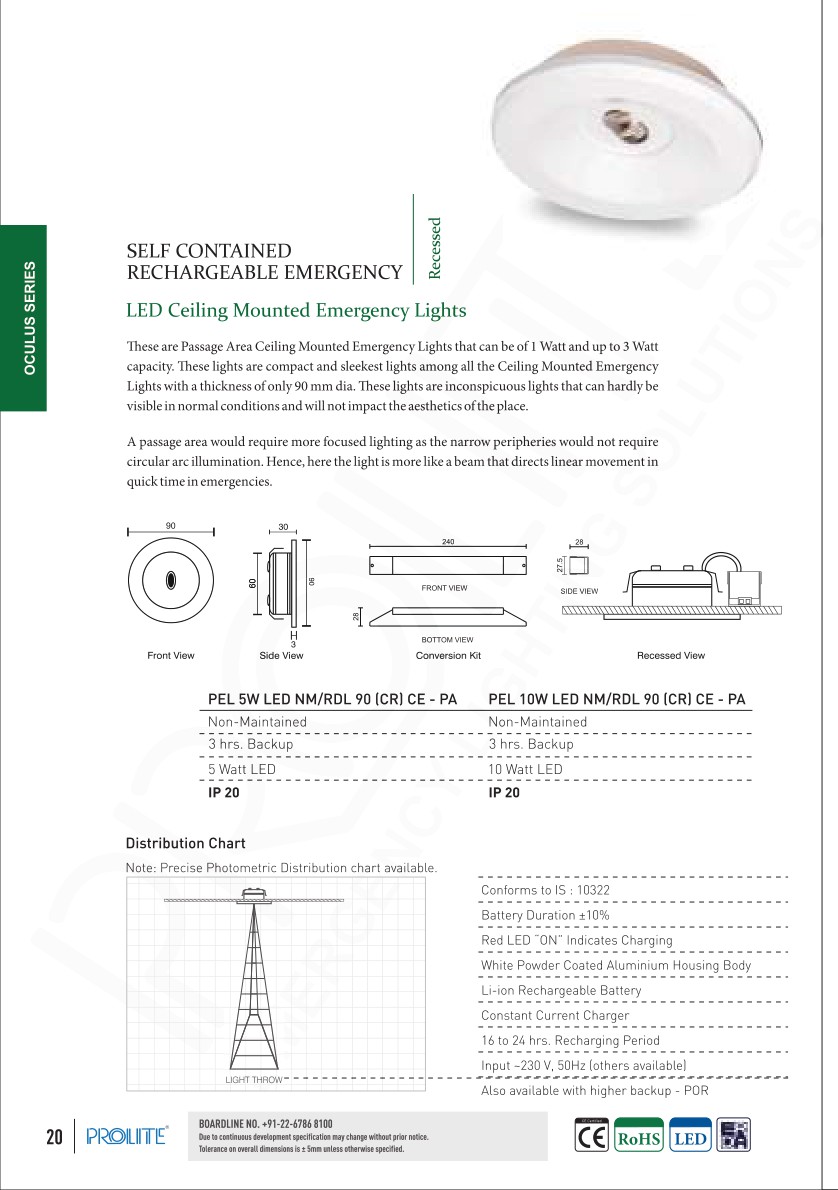 Down Lighter 1 W LED NM/RDL 90 (CR) CE - PA catalog page 2