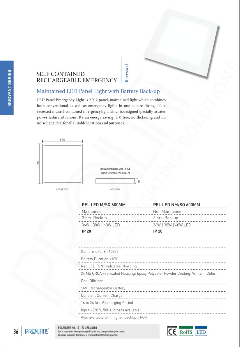 PEL LED M/NM/SQ 600MM catalog page 3