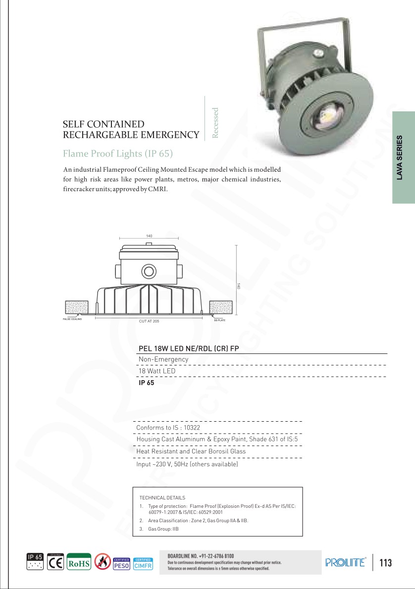 PEL 18W LED M/NM/NE RDL (CR) FP catalog page 3