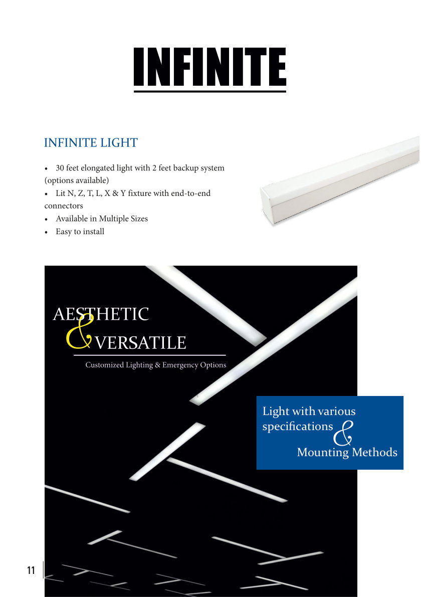20W LED INFINITE LIGHT (2 FEET), OPERATED ON 110V DC catalog page 1